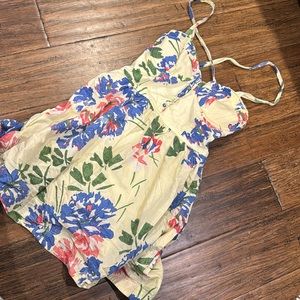 Abercrombie Yellow flower dress xs